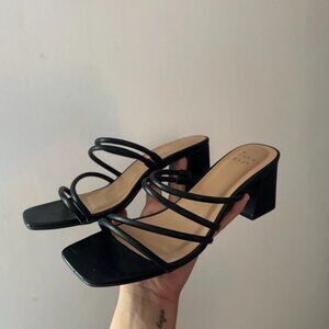 Black block heels